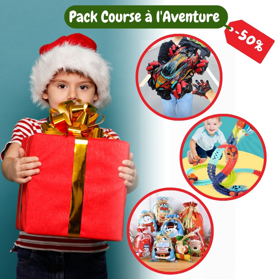 Pack Course à l'Aventure SPINMAX Voiture Téléguidée + CARLOOP Circuit – TrioNest™