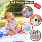Pack Douceur Nomade Couverture Allaitement + Chauffe Biberon USB + Couverture Bébé + Panier – TrioNest™