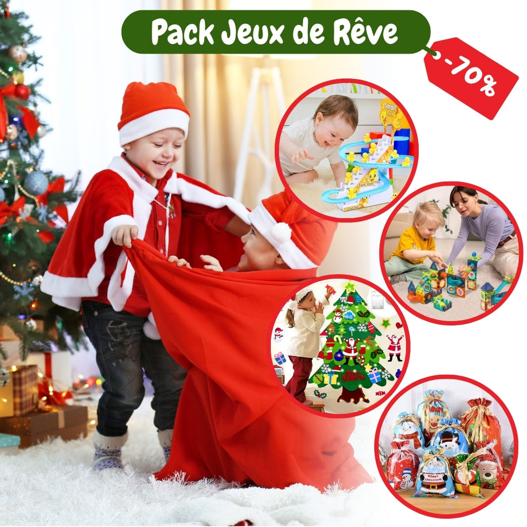 Pack Jeux de Rêve Canard Musical + MAGNETRIX Circuit Billes + Sapin Montessori – TrioNest™