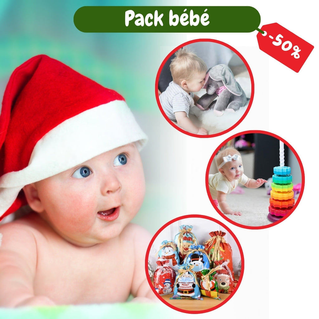 Baby-Elefant Versteckspiel-Set + Regenbogenrad + Geschenktaschen – TrioNest™