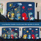 Pare-Soleil Voiture pour Bébé | TrioNest™ – Anti-UV, Moustiquaire Intégrée, 68x50 cm, 150 g, 6 Styles