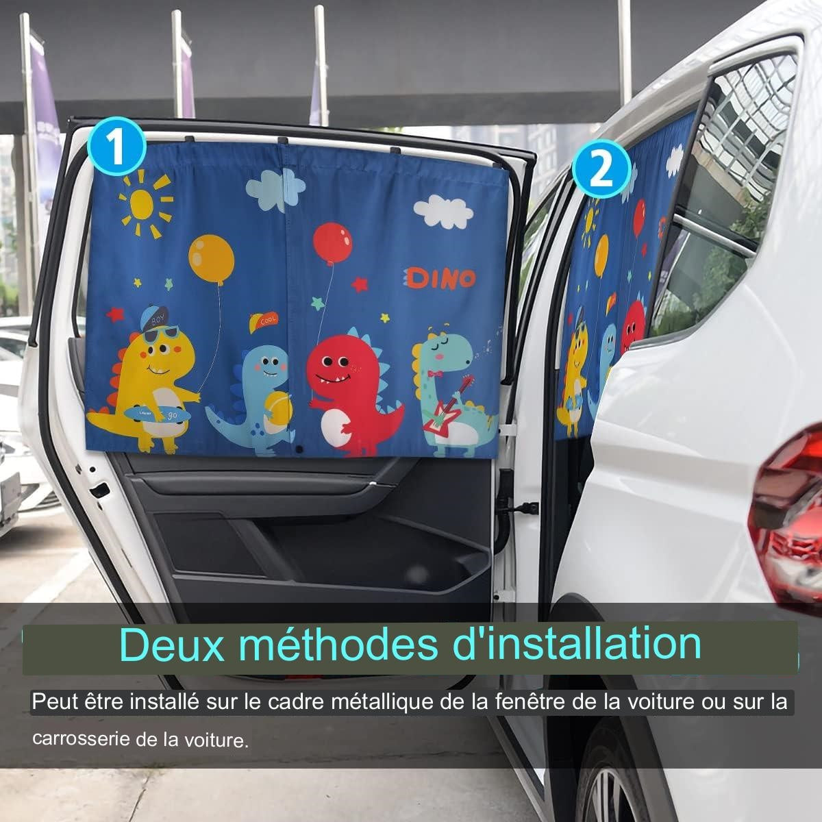Pare-Soleil Voiture pour Bébé | TrioNest™ – Anti-UV, Moustiquaire Intégrée, 68x50 cm, 150 g, 6 Styles
