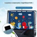Pare-Soleil Voiture pour Bébé | TrioNest™ – Anti-UV, Moustiquaire Intégrée, 68x50 cm, 150 g, 6 Styles
