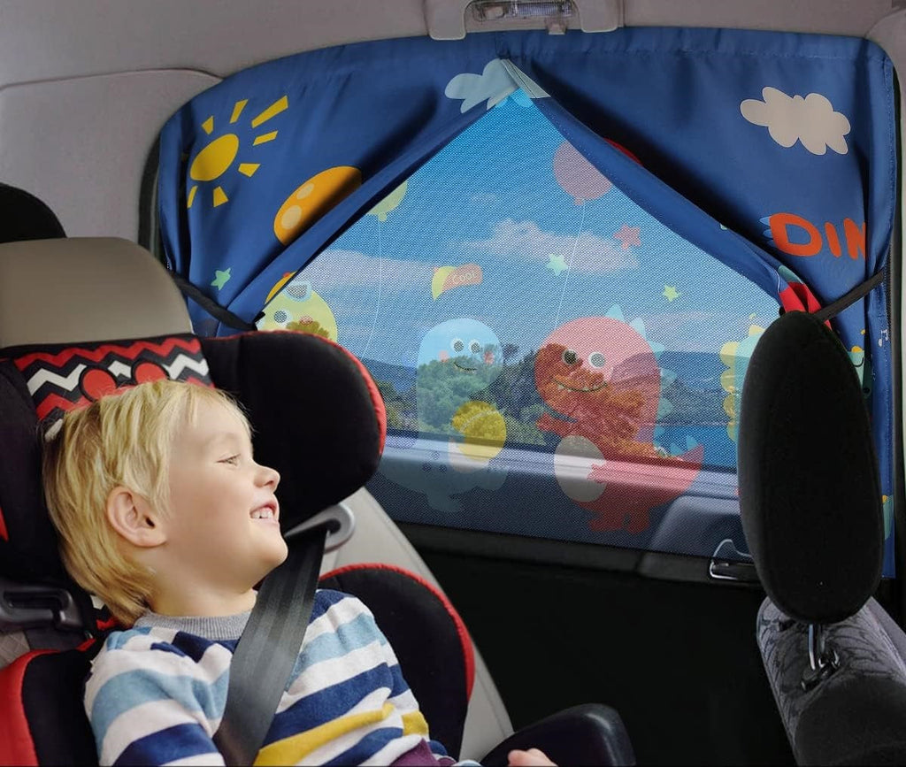 Pare-Soleil Voiture pour Bébé | TrioNest™ – Anti-UV, Moustiquaire Intégrée, 68x50 cm, 150 g, 6 Styles