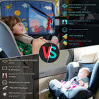 Pare-Soleil Voiture pour Bébé | TrioNest™ – Anti-UV, Moustiquaire Intégrée, 68x50 cm, 150 g, 6 Styles