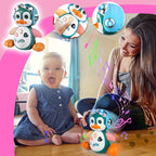 Jouet Pingouin Rampant Musical Bébé Berceuses Sons Animaux ABS Sans BPA PENGUINO – TrioNest™
