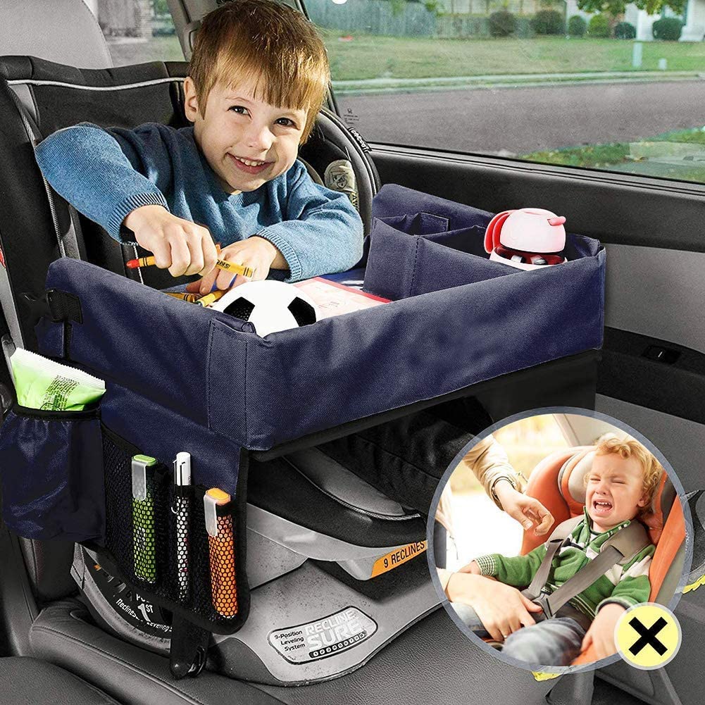 Plateau de Voyage Enfant Pliable – Tablette Voiture Siège Auto, Poussette & Train | TrioNest™