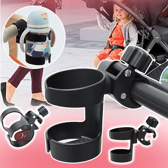 Porte-Gobelet pour Poussette | TrioNest™ – ABS Haute Qualité, Pince Amovible, Universel, 2 Modèles