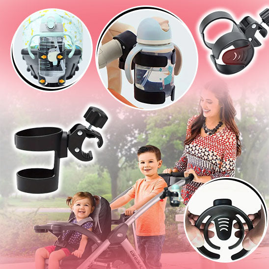 Porte-Gobelet pour Poussette | TrioNest™ – ABS Haute Qualité, Pince Amovible, Universel, 2 Modèles