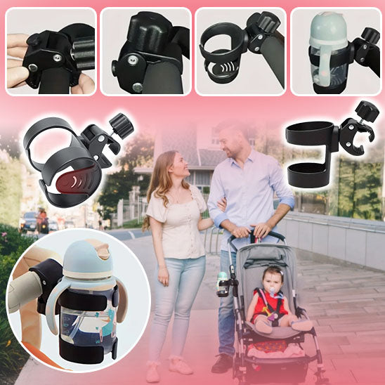 Porte-Gobelet pour Poussette | TrioNest™ – ABS Haute Qualité, Pince Amovible, Universel, 2 Modèles