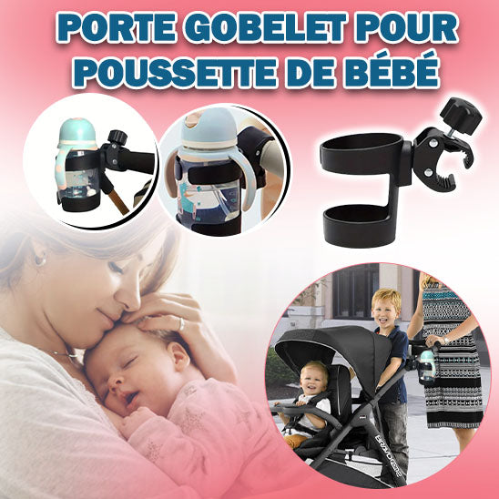 Porte-Gobelet pour Poussette | TrioNest™ – ABS Haute Qualité, Pince Amovible, Universel, 2 Modèles