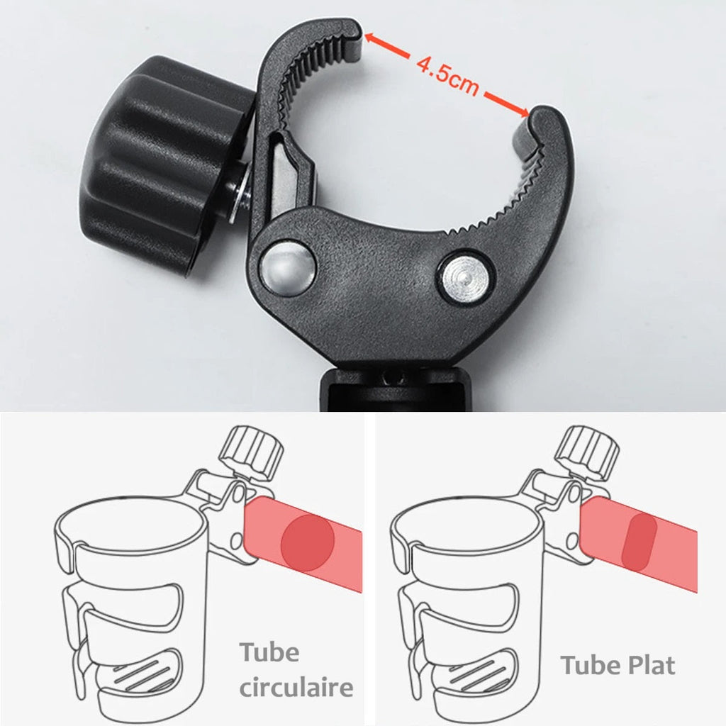 Porte-Gobelet pour Poussette | TrioNest™ – ABS Haute Qualité, Pince Amovible, Universel, 2 Modèles
