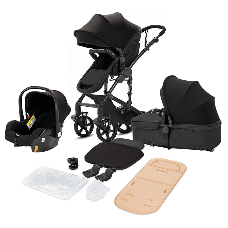 Poussette Bébé Nomade NomadNest – Roues Pivotantes, Tout-en-Un, Pliable, 20 kg, 0-4 Ans | TrioNest™