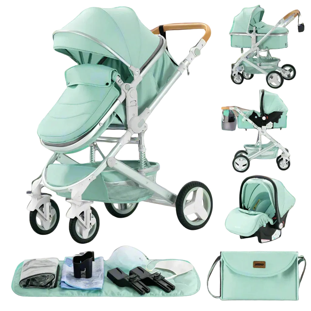 Poussette Bébé Universelle AllRoller – 3 Modes, Pliage 1 Main, Face à Face, 20 kg, 0-4 Ans | TrioNest™