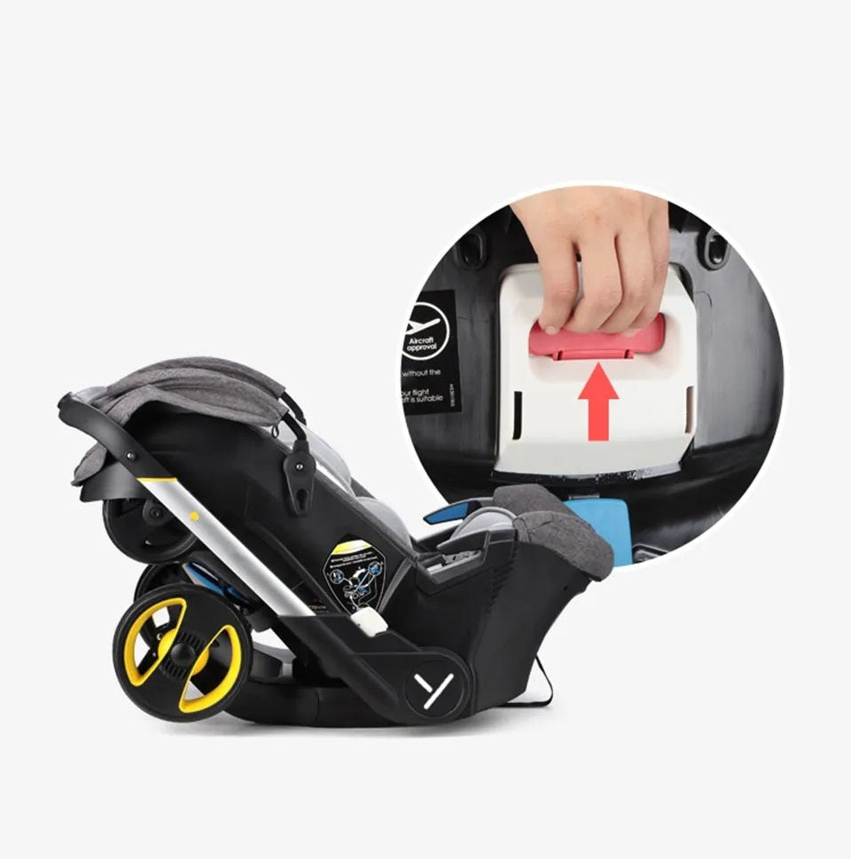 Poussette TrioNest™ 3-en-1 | Siège Auto & Cosy Intégré – Pack Voyage Complet- Naissance à 3 ans – Pliage Compact & Tout-Terrain