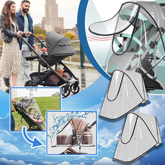 Protège Poussette Universel – Housse de Pluie Transparente pour Poussette | TrioNest™