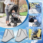 Protège Poussette Universel – Housse de Pluie Transparente pour Poussette | TrioNest™