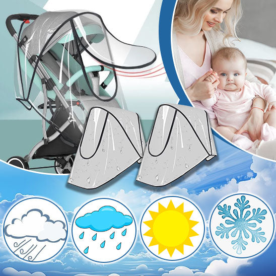 Protège Poussette Universel – Housse de Pluie Transparente pour Poussette | TrioNest™