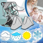 Protège Poussette Universel – Housse de Pluie Transparente pour Poussette | TrioNest™