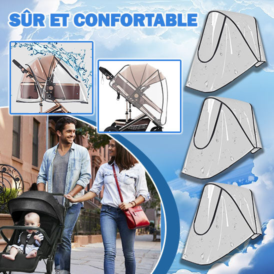 Protège Poussette Universel – Housse de Pluie Transparente pour Poussette | TrioNest™