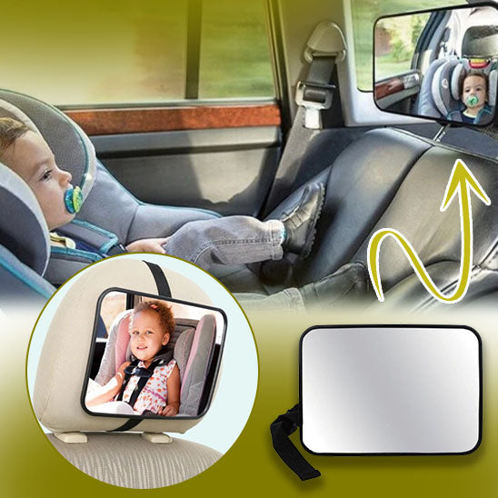 Rétroviseur de Siège Auto pour Bébé | TrioNest™ – Vision 360°, Compatible Tous Véhicules, Sangles Renforcées