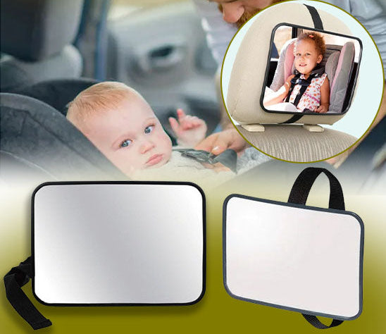 Rétroviseur de Siège Auto pour Bébé | TrioNest™ – Vision 360°, Compatible Tous Véhicules, Sangles Renforcées