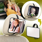 Rétroviseur de Siège Auto pour Bébé | TrioNest™ – Vision 360°, Compatible Tous Véhicules, Sangles Renforcées