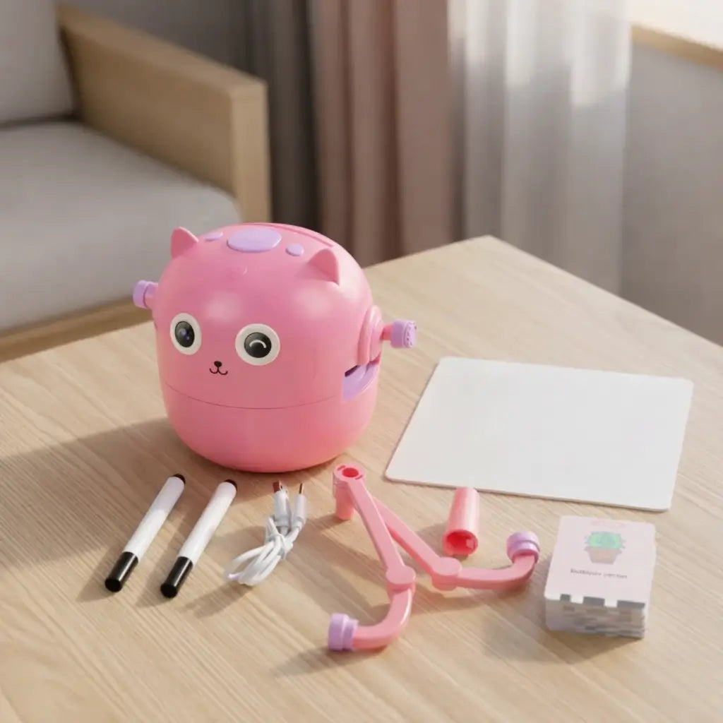 Robot Dessinateur Intelligent 100 Cartes Rechargeable Sans Écran Dès 5 Ans DRAWBOT – TrioNest™