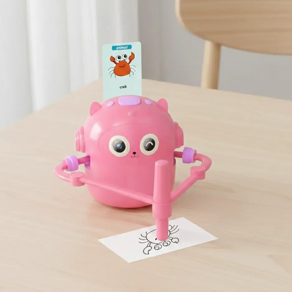 Robot Dessinateur Intelligent 100 Cartes Rechargeable Sans Écran Dès 5 Ans DRAWBOT – TrioNest™