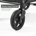 Poussette Wagon 4 Places Tout-Terrain – Harnais 5 Points, 150 kg, Toit UV, 8 Rangements, Pliable | TrioNest™ Wagon TrioNest™ Poussette 3 en 1