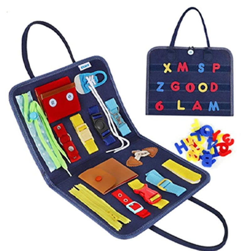 Tableau Sensoriel Montessori TrioNest™ SENSORIA™ | 10 Mini-Jeux, Motricité Fine, Anti-Stress | 6 Mois - 8 Ans | 9 Modèles