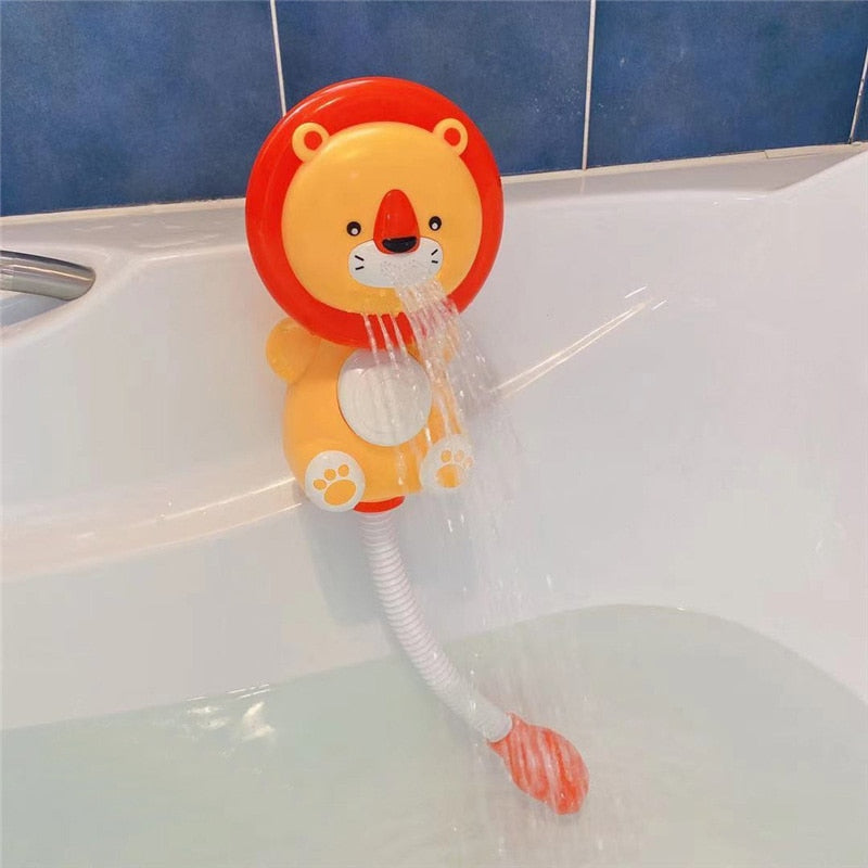 Douchette de Bain Bébé à Motifs d'Animaux – Poignée Ergonomique, Jet Doux, Jouet Bain & Piscine | TrioNest™