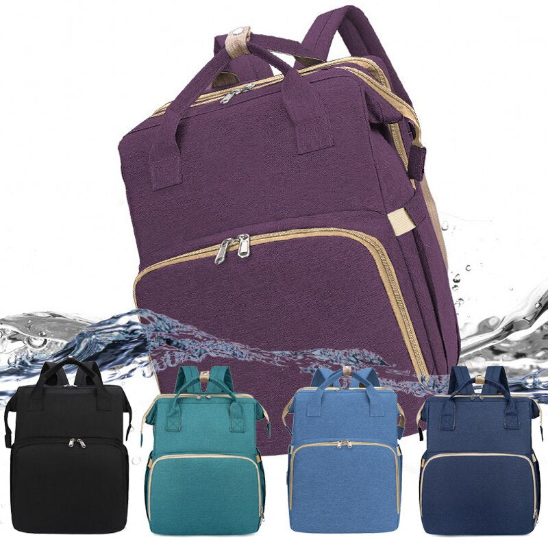Sac à Langer Bébé NestBag 4 en 1 – Lit Pliant, Table à Langer, Poche Isotherme, Imperméable | TrioNest™