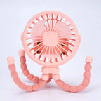 Multifunktionaler Kinderwagen für Studenten, tragbar, wiederaufladbar über USB, Lithium-Akku, Mini-Oktopus-Ventilator