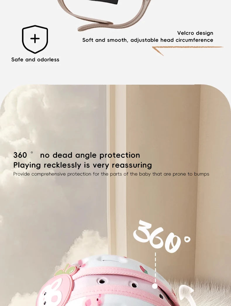 Baby-Sturzschutzhelm — 360° Schutz & Verstellbar | TrioNest™