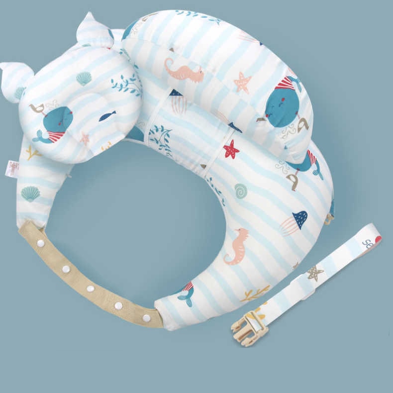 Coussin d'Allaitement Portable Motif Animaux – Soutien Bras & Dos, Anti-Nuque Plate, Mains Libres | TrioNest™