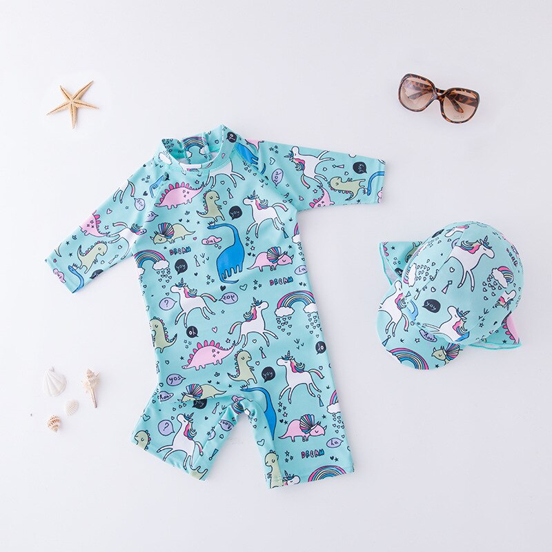 Combinaison Anti-UV Bébé TrioNest™ SUNGUARD™ | UPF 50+ | Motifs Animaux Garçon & Fille | 1-7 Ans