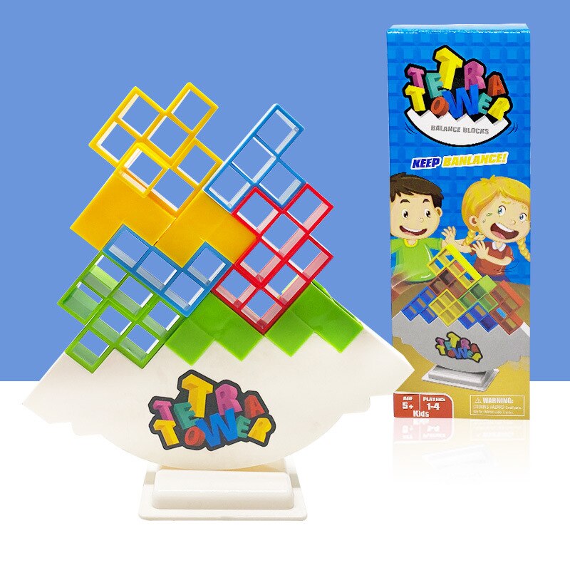 Jouet Puzzle Tour Tetris Enfants – 100% ABS, Équilibre, Motricité Fine, Logique & Travail d'Équipe | TetrisTower by TrioNest™