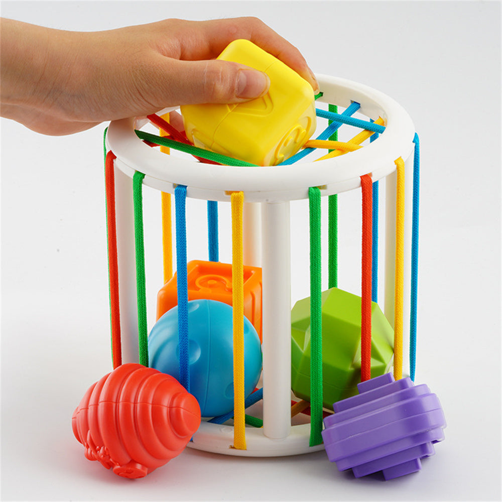 Jouet de Tri Sensoriel Montessori – ABS Non Toxique, Blocs Formes Couleurs, 14x14 cm | TrioNest™