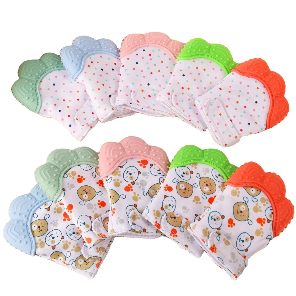 Gants de Dentition pour Bébé – Silicone Sans BPA, Velcro, Lavable Machine | TrioNest™