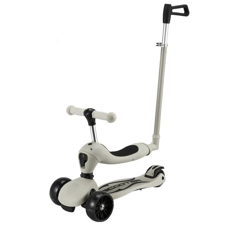 Trottinette Scooter Pliable 3 en 1 Enfants – Siège, Roues LED, Réglable 18 Mois-6 Ans, 50 kg | TrioNest™