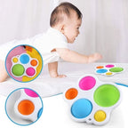 Jouet Sensoriel à Bulles de Poussée Montessori – 5 Bulles Silicone, Motricité Fine | TrioNest™