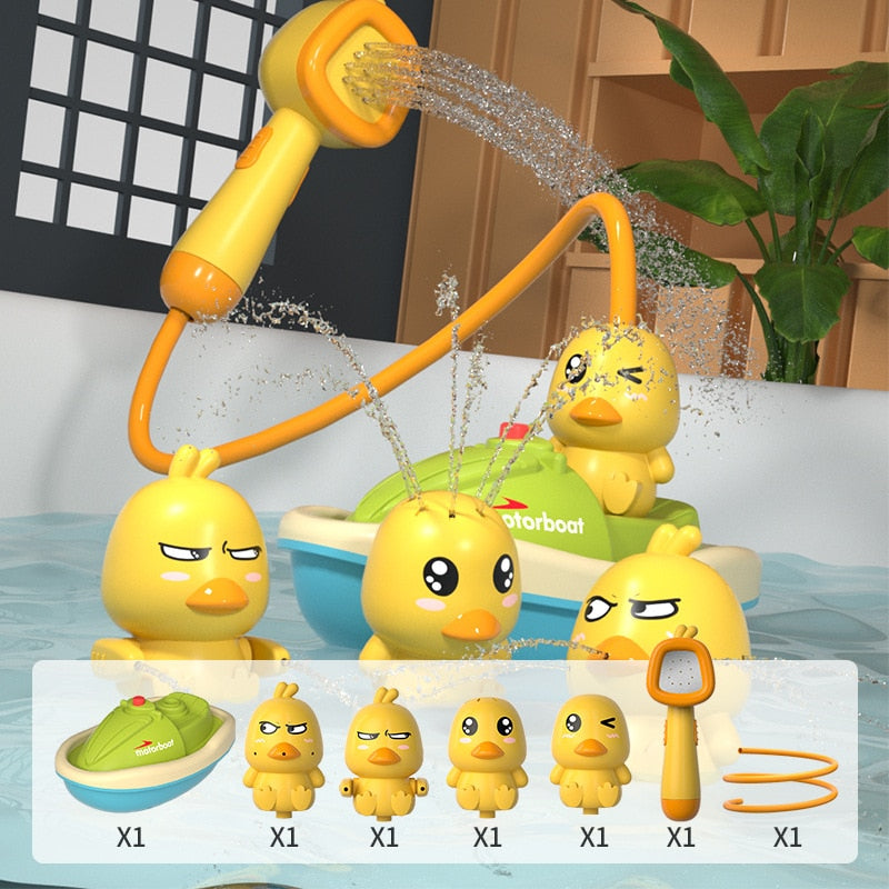 Jouet Canard de Bain pour Enfants TrioNest™ AQUADUCK™ | Jets d’Eau, Ventouses, ABS Sécurisé | Dès 12 Mois