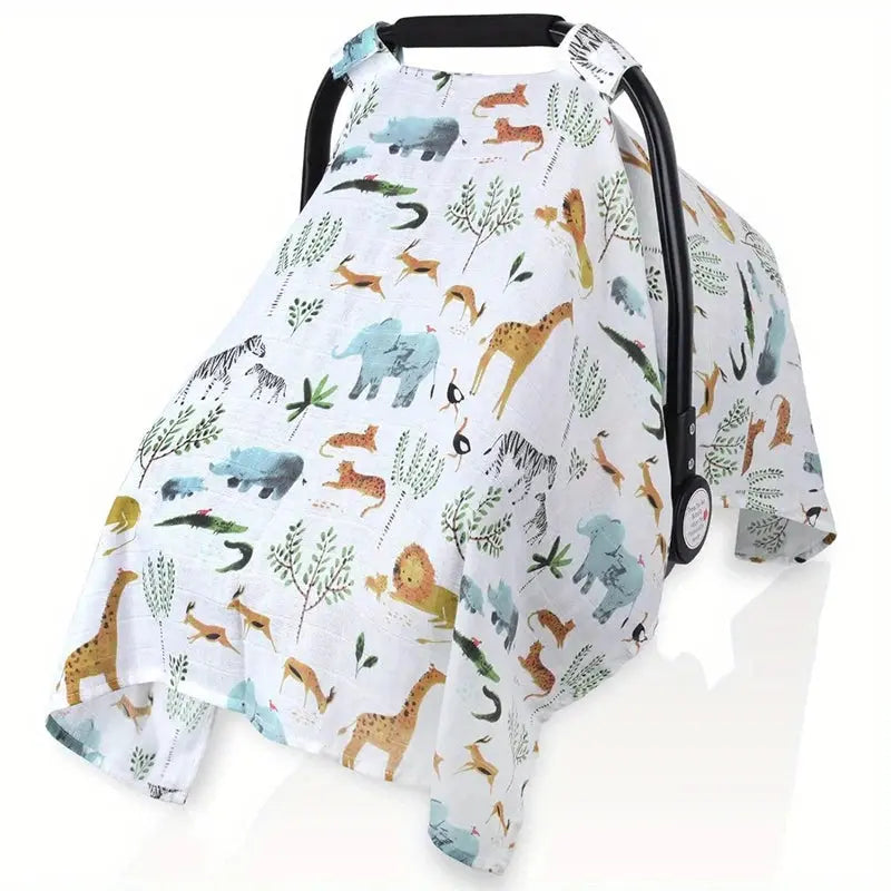 Couverture Pare-Soleil en Mousseline pour Bébé – Housse Poussette & Siège Auto TrioNest™