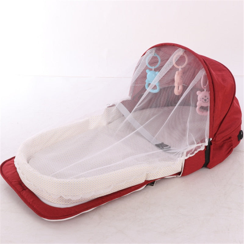 Couffin Bébé Pliant avec Moustiquaire | TrioNest™ – Respirant, Transformable en Sac, 5 Coloris