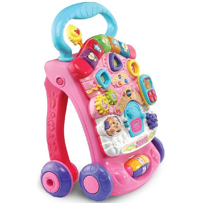 Trotteur Pousse Pousse Bébé 2 en 1 – Tableau Éveil, Piano, +100 Chansons, Premiers Pas Sécurisés | TrioNest™