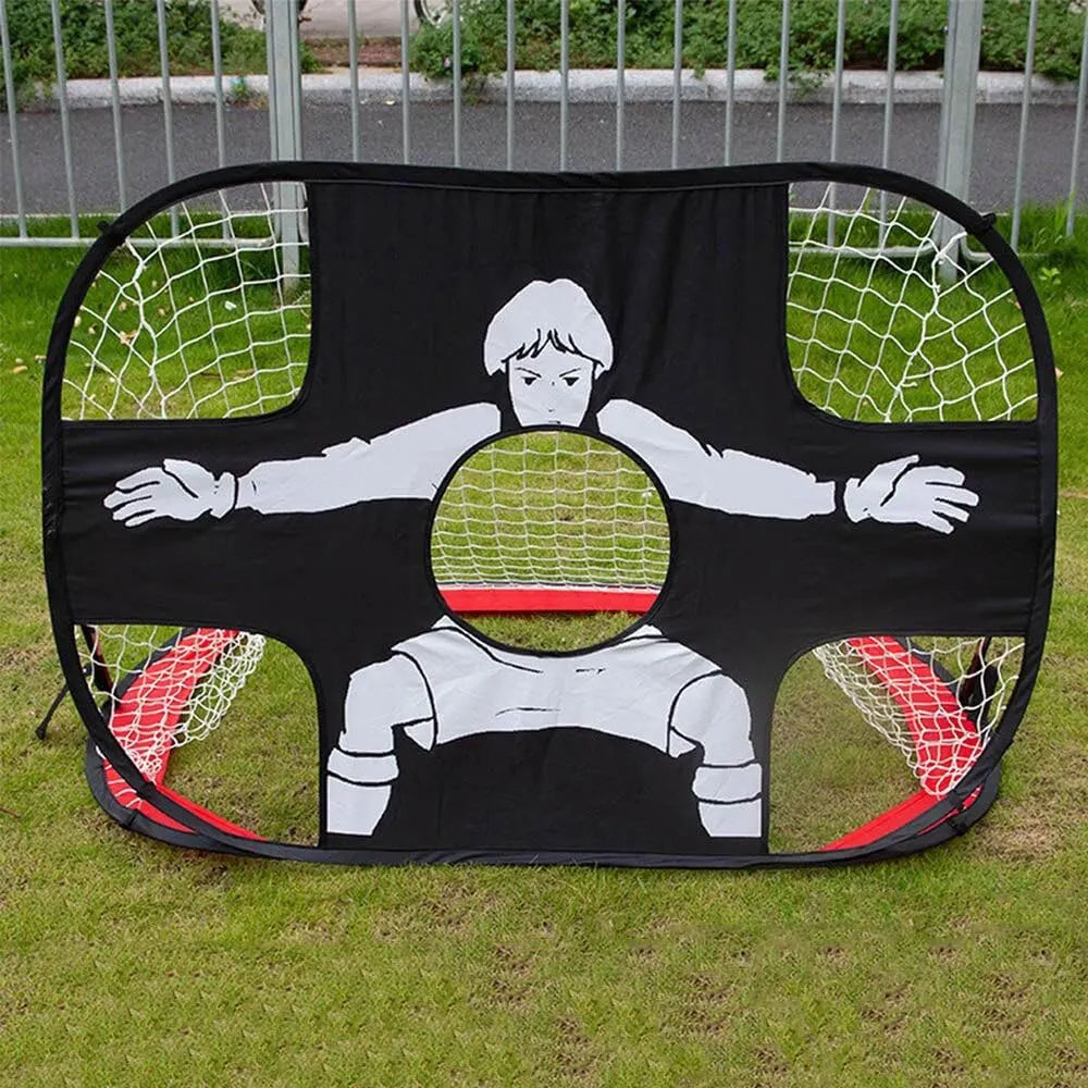 Filet de But Football Pliant pour Enfants – Double Fonction, 5 Cibles, 110x80 cm | TrioNest™