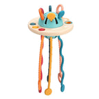 Jouet Sensoriel Montessori Bébé – Cordons Texturés, Dentition, Motricité Fine | TrioNest™