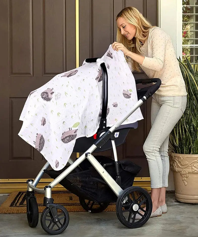 Couverture Pare-Soleil en Mousseline pour Bébé – Housse Poussette & Siège Auto TrioNest™