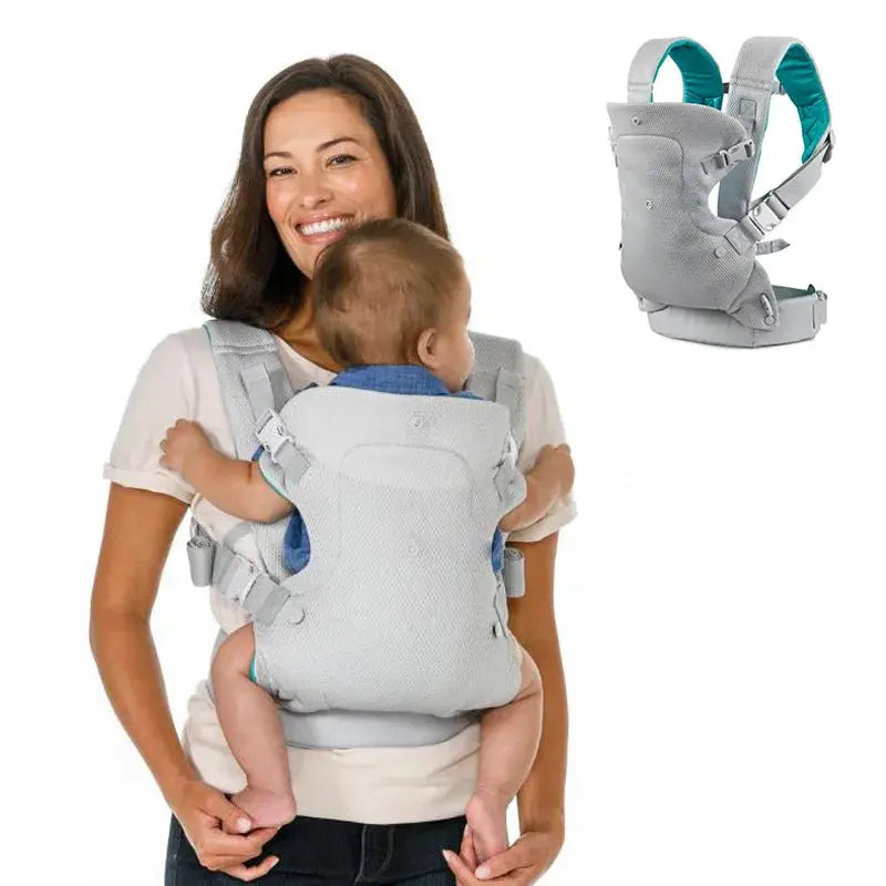 Porte-Bébé Ergonomique 4 en 1 — Écharpe, Kangourou, Dos & Tabouret de Hanche TrioNest™ Poussette 3 en 1
